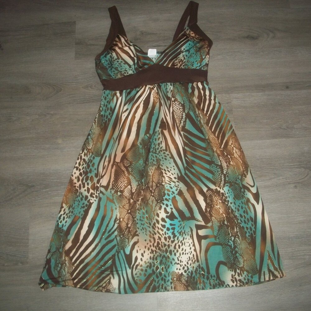 womens tiger dress.Jungle.safari.KARMA.size medium